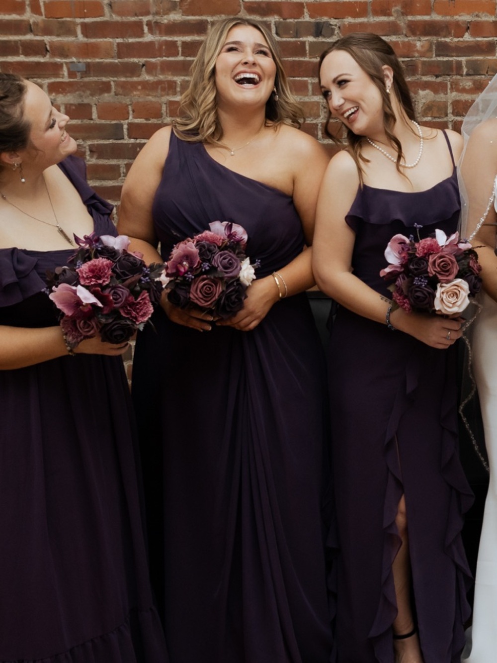 Azazie Brooke Plum Evening Gown - Picture 3 of 3